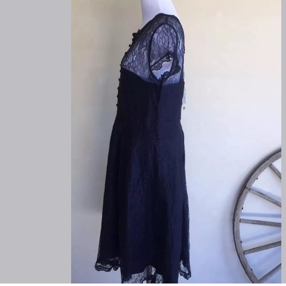 MIUSOL Cute 40-50s Pin-Up-Girl Navy Blue Lace Fit & Flair Dress Plus Sz 2X NEW! - Picture 9 of 11